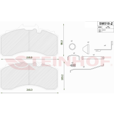 Steinhof Fékbetét BPW TS2 3709 autóalkatrész