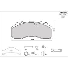 Steinhof MB/BPW/Iveco fékbetét szett autóalkatrész