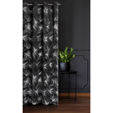  Stella bársony sötétítő függöny Fekete/ezüst 140x250 cm lakástextília