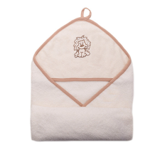  Stella fürdõlepedõ hímzett 110x110 drapp oroszlán babatörülköző, kifogó