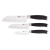 Stellar 3 db James Martin santoku kés készlet, rozsdamentes acél, 9/13/15 cm, ezüst/fekete