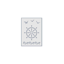  Stencil – kormánykerék. Mérete: 145x200 mm dekorációs kellék
