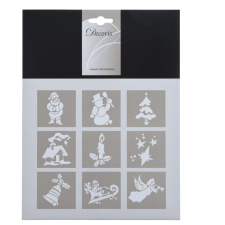  Stencil minta 18x25cm 9db-os dekorációs kellék