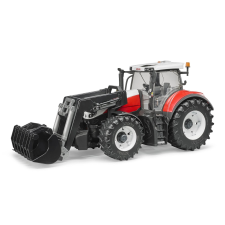 Steyr Terrus CVT traktor elülső rakodóval autópálya és játékautó