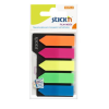Stick'n Jelölőcímke, műanyag, nyíl, 5x25 lap, 42x12mm, STICK N, neon színek