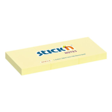 Stick'n Öntapadó jegyzettömb, 38x51 mm, 3x100 lap, STICK N, pasztellsárga (SN21003) post-it