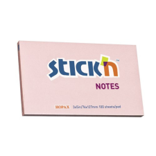Stick'n Öntapadó jegyzettömb STICK'N 76x127mm pasztell pink 100 lap post-it