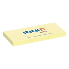 Stick'n Öntapadó jegyzettömb STICK`N 38x51mm pasztel sárga 3x100 lap jegyzettömb