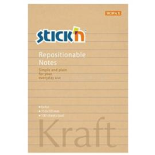 Stick'n Stick`N KraftNotes 150x101mm 100lap vonalas öntapadó jegyzettömb (STICK_N_21641) jegyzettömb