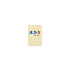 Stickn Öntapadó jegyzettömb STICK`N 150x101mm vonalazott sárga 100 lap post-it