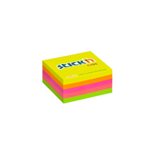 Stickn Öntapadó jegyzettömb STICK`N 51x51mm neon mix 250 lap post-it