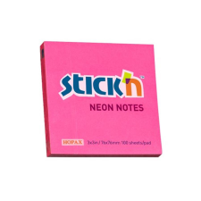 Stickn Öntapadó jegyzettömb STICK`N 76x76mm neon pink 100 lap post-it