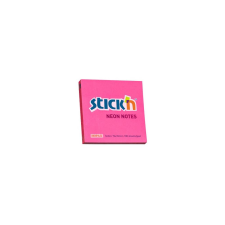 Stickn Öntapadó jegyzettömb STICK`N 76x76mm neon pink 100 lap post-it