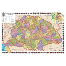 Stiefel A Magyar Szent Korona Országai falitérkép fémléces-fóliás 100x70 cm térkép