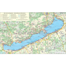 Stiefel Balaton térkép, Balaton régió térképe falitérkép fémléces, fóliás 100x70 cm térkép