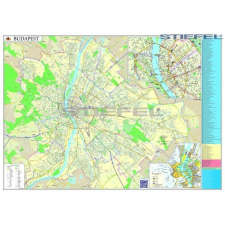 Stiefel Budapest fémléces falitérkép térkép