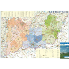 Stiefel Dél-Alföld régió járásainak térképe fémléces falitérkép Stiefel térkép