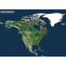 Stiefel Észak-Amerika a világűrből térkép