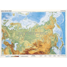 Stiefel Észak-Ázsia, domborzati + politikai (F.Á.K. ) DUO térkép