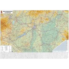 STIEFEL Falitérkép, 70x100 cm, fémléces, Magyarország autótérképe, STIEFEL térkép