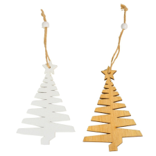  Stilizált fenyő akasztós 12cm dekorációs kellék