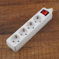 Stilo hálózati elosztó 4db aljzat vezeték nélküli, kapcsolóval, (GYV) biztonsági zsalus hosszabbító, elosztó