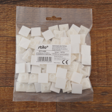 Stilo kábelkötegelő talp 19x19 /4,2 fehér, csavarozható, öntapadós villanyszerelés