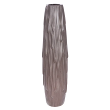 Stílusos, modern megjelenésű taupe színü magas padlóváza 20x78 cm dekoráció