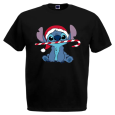  Stitch Cukorpálca - Karácsonyi Férfi Póló