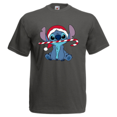  Stitch Cukorpálca - Karácsonyi Férfi Póló