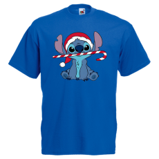  Stitch Cukorpálca - Karácsonyi Férfi Póló