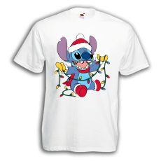  Stitch Karácsonyi Égők - Karácsonyi Férfi Póló