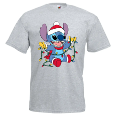  Stitch Karácsonyi Égők - Karácsonyi Férfi Póló