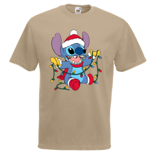 Stitch Karácsonyi Égők - Karácsonyi Férfi Póló férfi póló