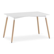 Stół do jadalni drewniany prostokątny 120cm x 80cm - biały bútor