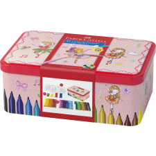 Stocktechnik Kereskedelmi Kft. Faber-Castell Filctoll készlet 33db-os, fém dobozban, balerinás filctoll, marker