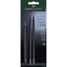 Stocktechnik Kereskedelmi Kft. Faber-Castell Golyóstoll POLY BALL Urban fekete+2db grafitceruza toll
