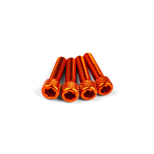 Str8 Beömlőcsavar készlet M6x25mm alumínium narancssárga (4 db) egyéb motorkerékpár alkatrész