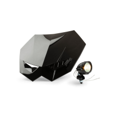 Str8 Fényszóró Motocross + Extra Fény Fekete STR8 Elektronika Világítások Fényszórók (OEM) egyéb motorkerékpár alkatrész