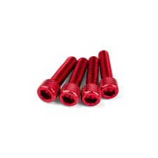 Str8 Szívócsavar készlet M6x25mm alumínium piros (4 db) egyéb motorkerékpár alkatrész