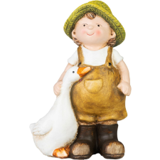 STR Kerti figura fiú libával, kerámia 19 cm dekorációs kellék