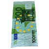  Strand törölköző 70 x 140 cm - 100 eurós bankjegy mintás 242457
