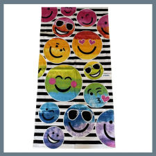  Strand törölköző 70 x 140 cm - Emoji mintás 240081 lakástextília