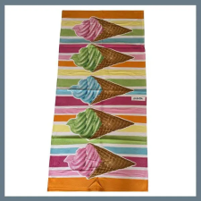 Strand törölköző 70 x 140 cm - Fagyi mintás 242454 lakástextília
