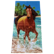  Strand törölköző 70 x 140 cm - Ló a tengerparton minta 242458 lakástextília