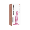 Strap-On-Me Curvy S - hullámos, talpas dildó (pink)