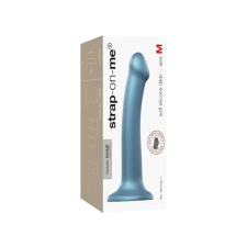 Strap-On-Me Metallic Shine M - bőrbarát dildó (metál kék) műpénisz, dildó