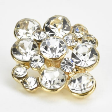 Strasszos gomb 15mm x 18 mm dekorációs kellék