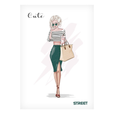 Street Füzet STREET Cute A/5 54 lapos kockás füzet