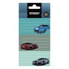 Street Füzetcímke STREET Cars 9 címke/csomag információs címke